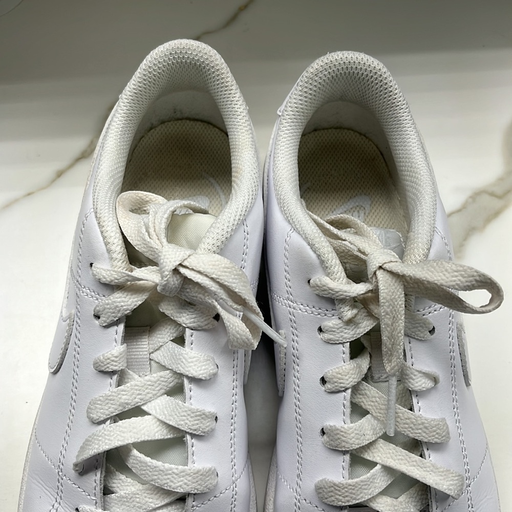 Nike Solid White Leather Sneaker - image 6